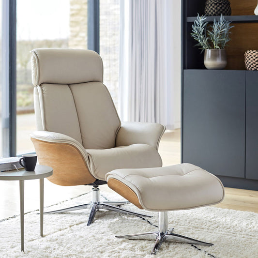 G Plan Lund Manual Recliner Armchair & Footstool
