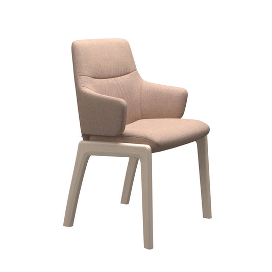 Stressless Mint Fabric Low Back Dining Chair with Arms