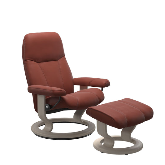 Stressless Consul Classic Leather Chair & Footstool (S)