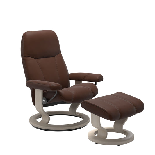Stressless Consul Classic Leather Chair & Footstool (M)