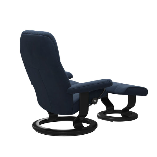 Stressless CONSUL Leather Recliner Chair and Footstool (M)