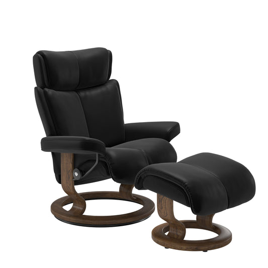 Stressless Magic Classic Leather Chair & Footstool (M)