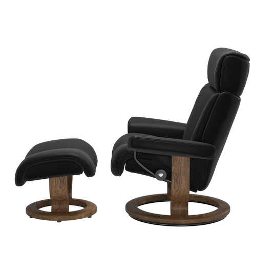 Stressless Magic Classic Leather Chair & Footstool (M)