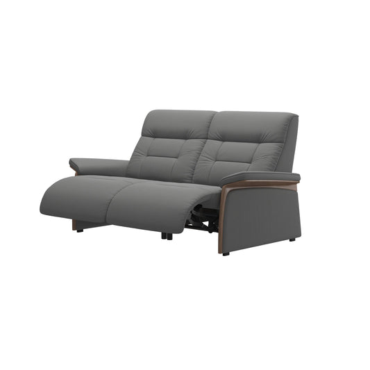 Stressless Mary Wood 2 Seater Double Power Leather Sofa