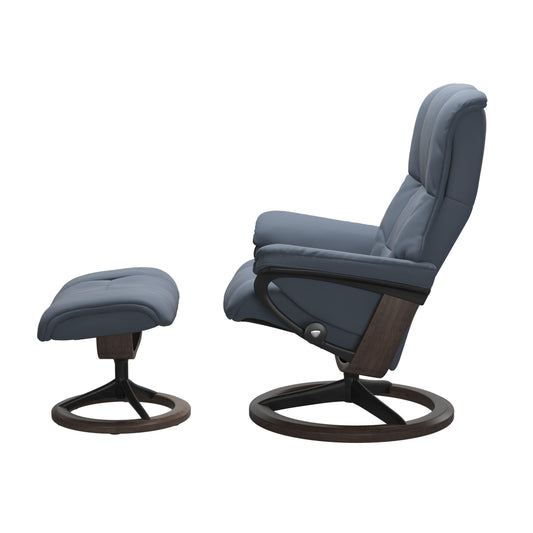 Stressless Mayfair Signature Leather Chair & Footstool (L)
