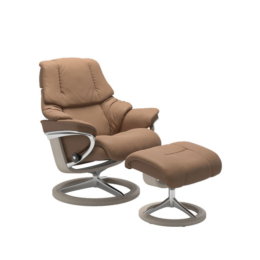 Stressless Reno Signature Leather Chair & Footstool (S)