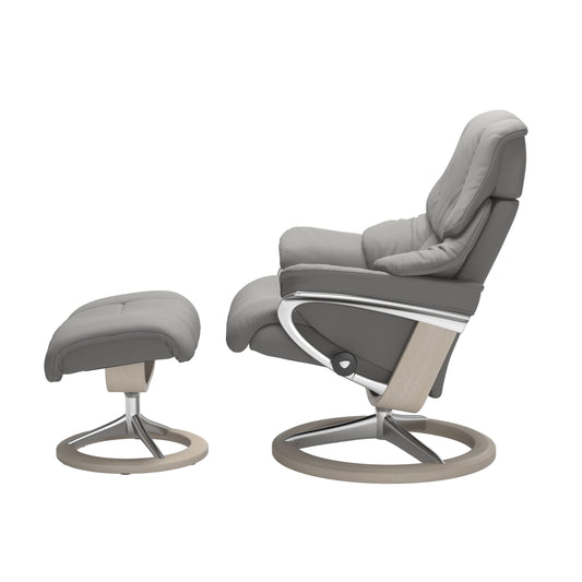 Stressless Reno Signature Leather Chair & Footstool (M)