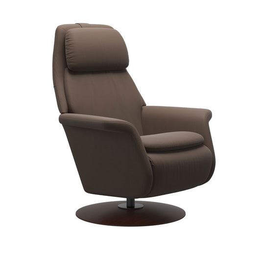 Stressless Sam Power Recliner Disc Base Chair (Leather)