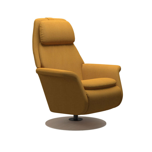Stressless Sam Power Recliner Disc Base Chair (Fabric)