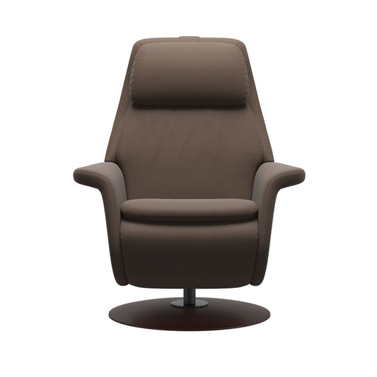 Stressless Sam Power Recliner Disc Base Chair (Leather)