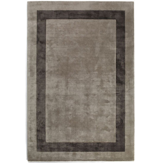 Jacaranda Simla Bordered Rug - Starlight & Graphite