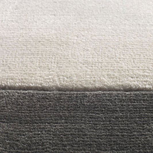 Jacaranda Simla Bordered Rug - Snow & Storm
