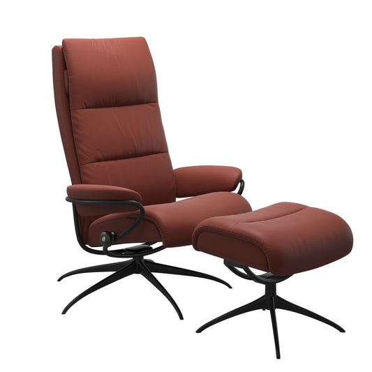 Stressless Tokyo Star High Back Leather Chair with Footstool