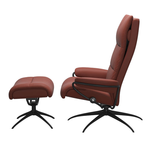 Stressless Tokyo Star High Back Leather Chair with Footstool