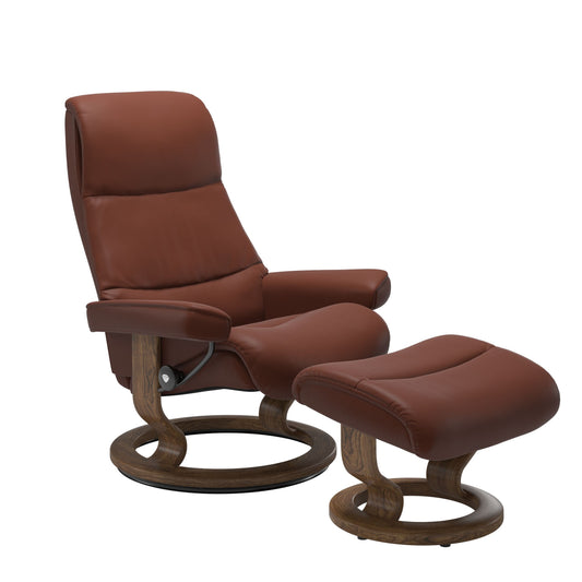 Stressless View Classic Leather Chair & Footstool (S)