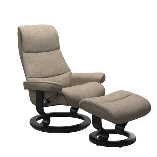 Stressless View Classic Fabric Chair & Footstool (M)