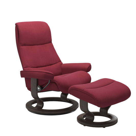 Stressless View Classic Fabric Chair & Footstool (L)