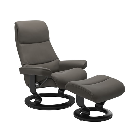 Stressless View Classic Leather Chair & Footstool (M)