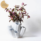 Floral Fantasies Small White Vase