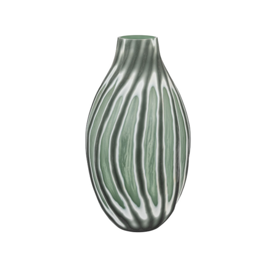 Morella Swirl Hand Carved Large Glass Vase