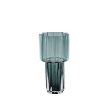 Maayan Green Ribbed Glass Vase