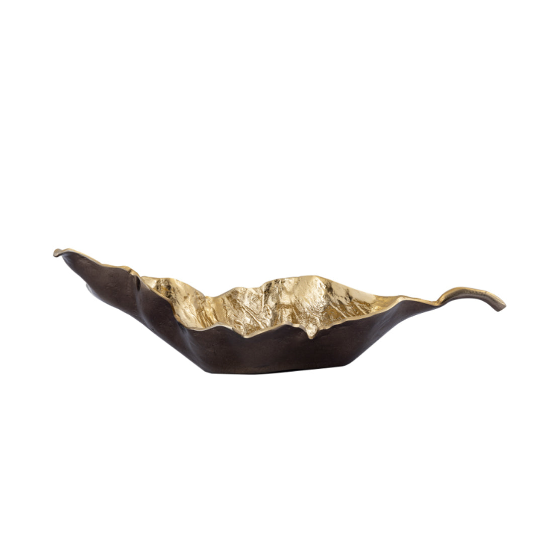 Ycee Brass Leaf Bowl