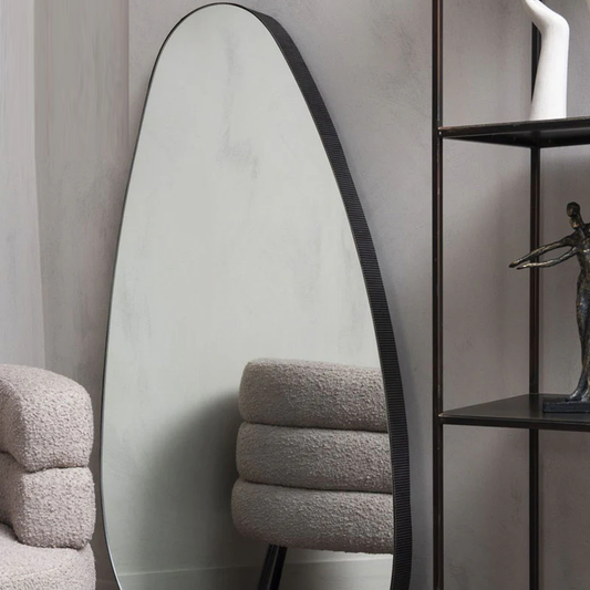 Ribbed Edged Leaner Mirror