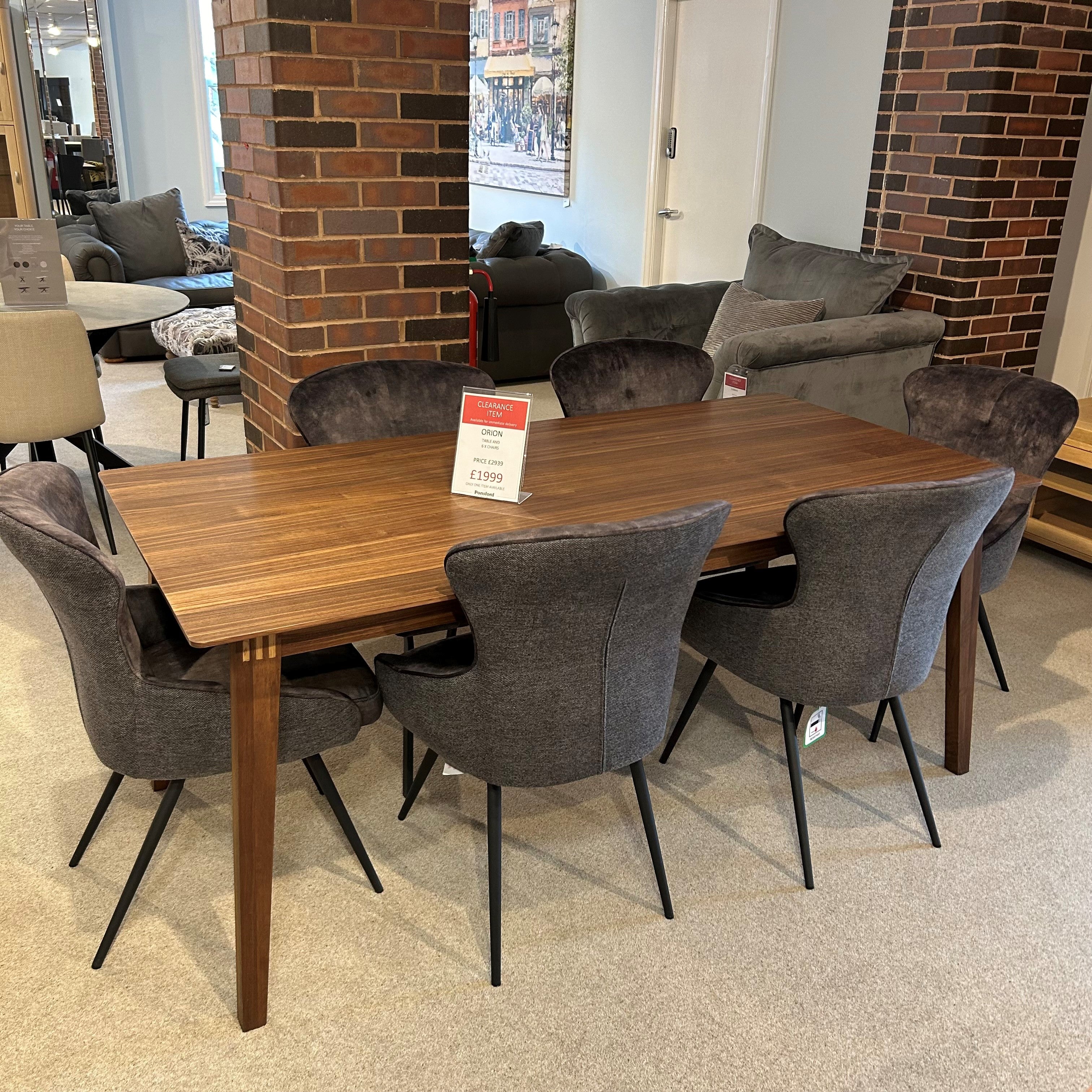 Orion Table & 6 Chairs