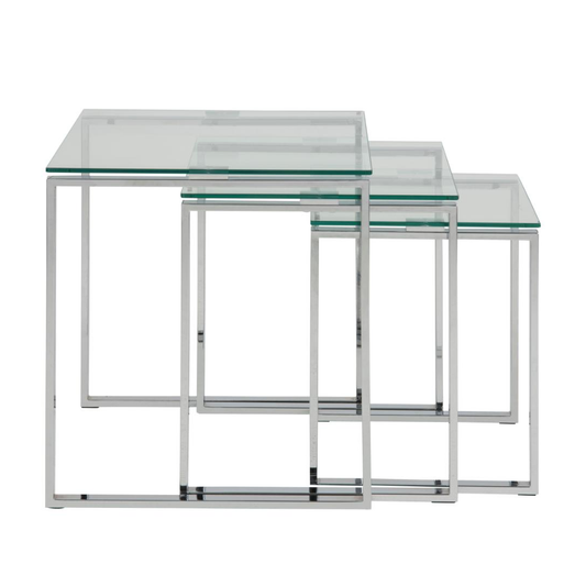 CLARA Tempered Glass Nest of Tables
