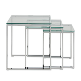 CLARA Tempered Glass Nest of Tables