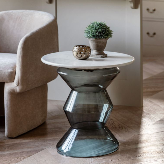 Turin Clear Side Table