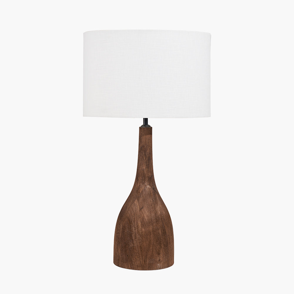 Corella Chocolate Brown Wood Table Lamp