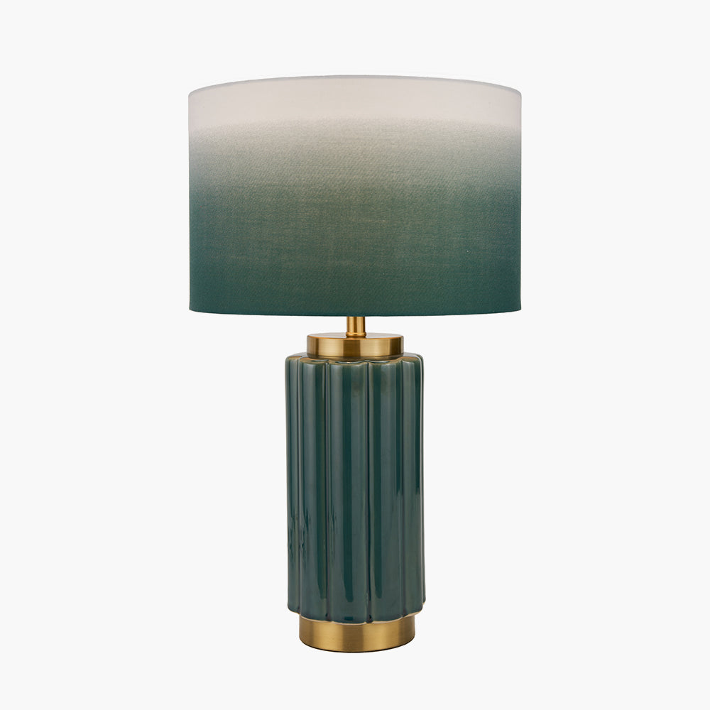 Lushan Green Scalloped Table Lamp