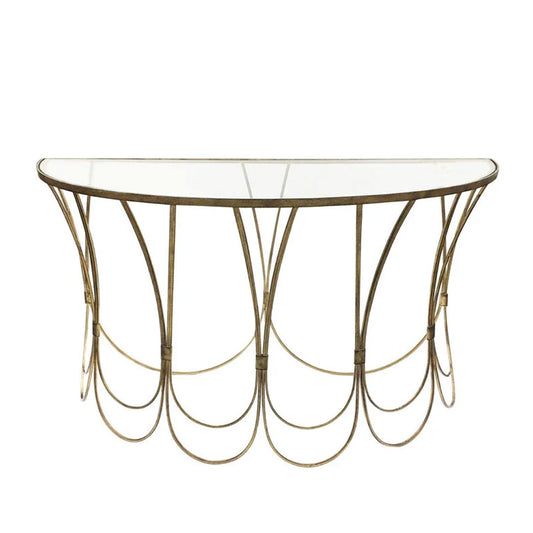 Deco Metal Console Table
