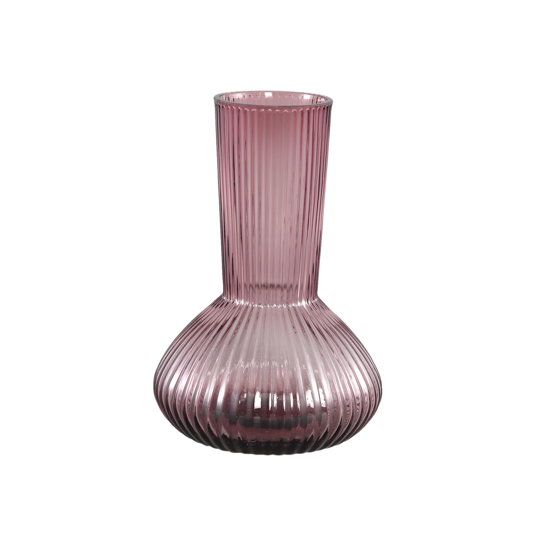 Anouk Purple Glass Low Vase