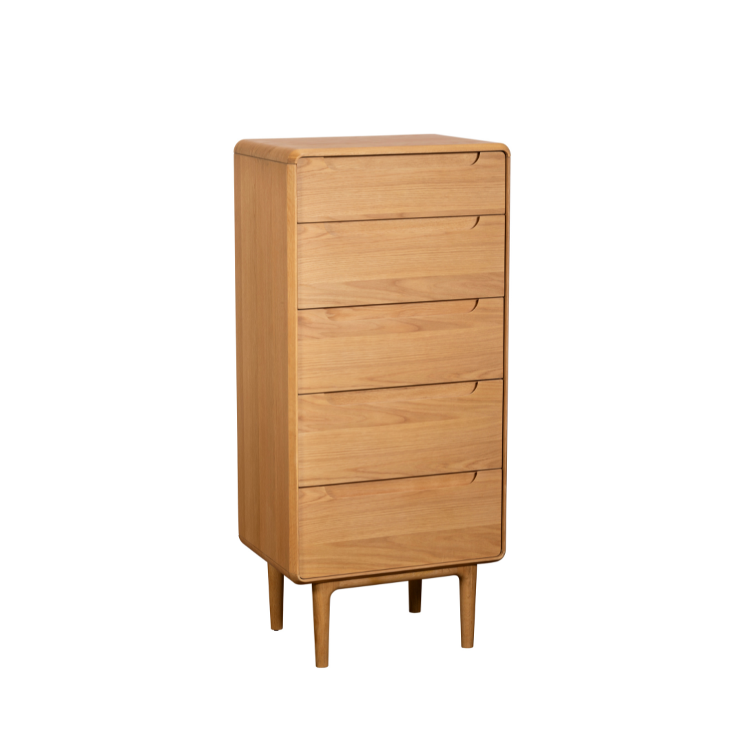 G Plan Winchester 5 Drawer Tall Chest with Mirror