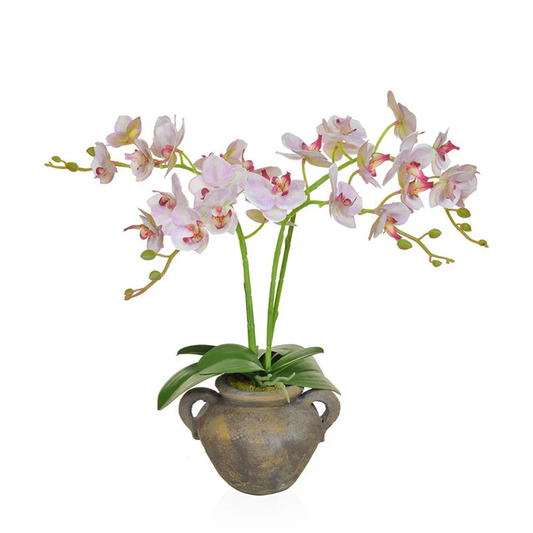 Phal Pink Faux Orchid in Urn