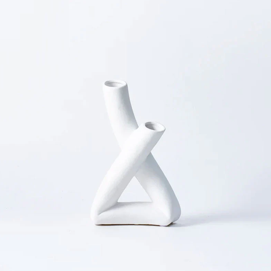 Get Knotted Small White Vase