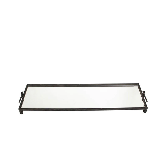 Giant Mirrored Tray With Handles