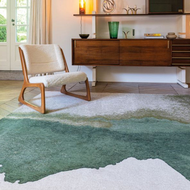 Louis De Poortere | Meditation Lagoon Rug | Palm Green
