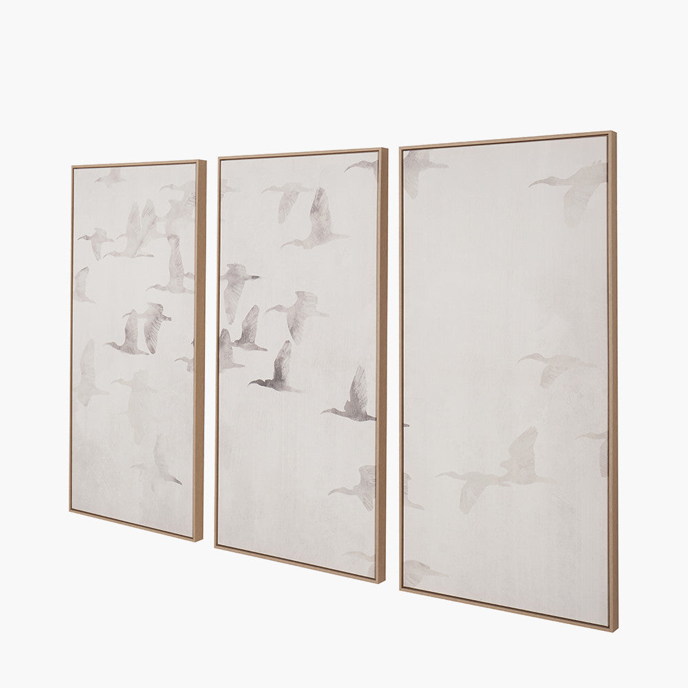 Natural White Birds Canvases
