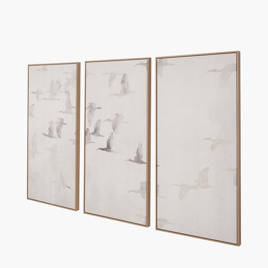 Natural White Birds Canvases