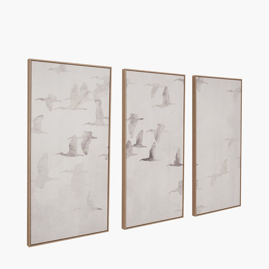 Natural White Birds Canvases