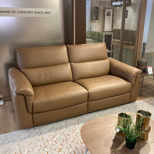 Natuzzi Editions AMERVOLE 3 Seater Leather Power Sofa