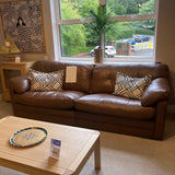 Alexander & James Bailey 4 Seater Leather Sofa and Snuggler
