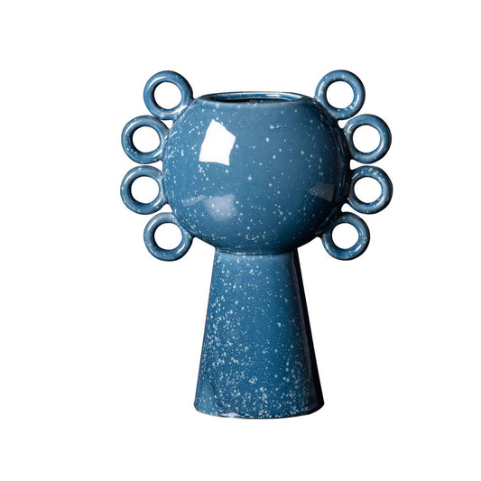 Blue Curly Vase