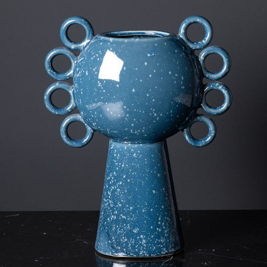 Blue Curly Vase