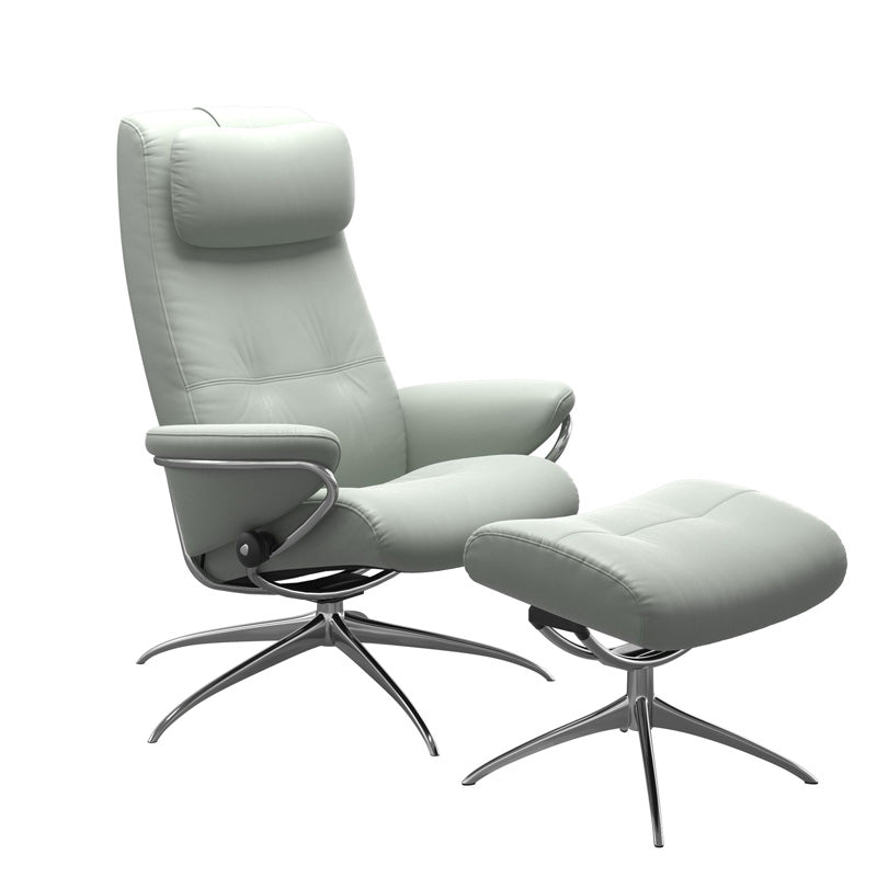 Stressless Berlin Leather Chair & Footstool (M)