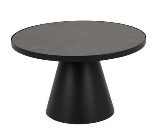 IN-STOCK | SOLI Black Ceramic and Black Base MEDIUM coffee table