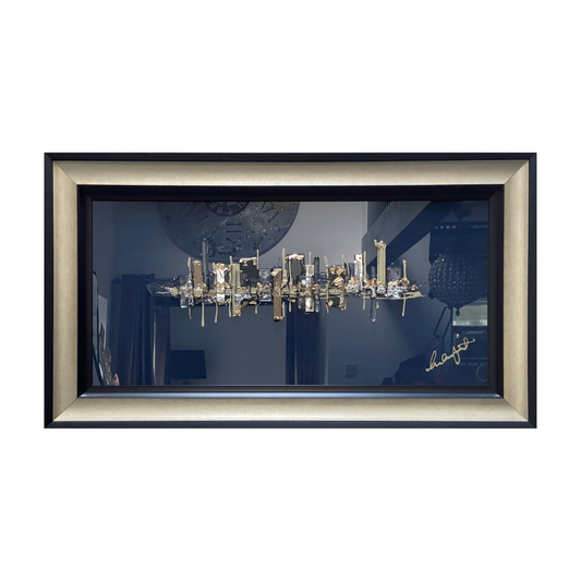 Clare Wright | Original Artwork | Velveteen Crush Navy Blue | Large